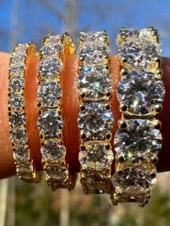 Real Moissanite Eternity Band Wedding Ring Diamond Test 14k Gold Over 925 Silver -Harlem Bling Shop harlembling real moissanite eternity band wedding ring diamond test 14k gold over 925 silver 98500.1676398750