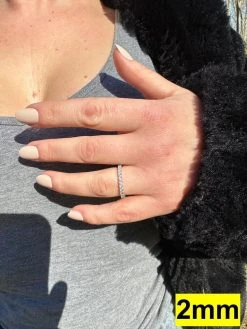 Real Moissanite Eternity Band Wedding Ring Pass Diamond Tester 925 Silver 2-5mm -Harlem Bling Shop harlembling real moissanite eternity band wedding ring pass diamond tester 925 silver 2 5mm 53329.1676398731