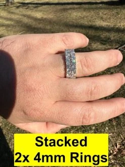 Real Moissanite Eternity Band Wedding Ring Pass Diamond Tester 925 Silver 2-5mm -Harlem Bling Shop harlembling real moissanite eternity band wedding ring pass diamond tester 925 silver 2 5mm 57182.1676398741