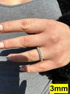 Real Moissanite Eternity Band Wedding Ring Pass Diamond Tester 925 Silver 2-5mm -Harlem Bling Shop harlembling real moissanite eternity band wedding ring pass diamond tester 925 silver 2 5mm 64441.1676398739