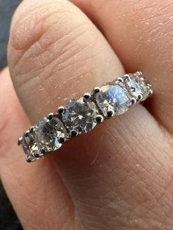 Real Moissanite Eternity Band Wedding Ring Pass Diamond Tester 925 Silver 2-5mm -Harlem Bling Shop harlembling real moissanite eternity band wedding ring pass diamond tester 925 silver 2 5mm 70188.1676398824