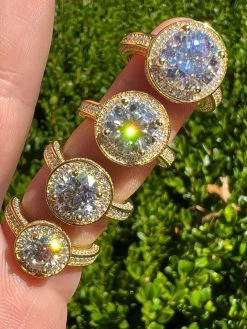 Real MOISSANITE Halo Engagement Promise Ring 14k Gold Plated 925 Silver All Size 19 Real MOISSANITE Halo Engagement Promise Ring 14k Gold Plated 925 Silver All Size -Harlem Bling Shop harlembling real moissanite halo engagement promise ring 14k gold plated 925 silver all size 38134.1664543950