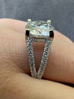 Real Moissanite Halo Engagement Promise Ring 925 Silver Diamond Test ✅ 4 Sizes -Harlem Bling Shop harlembling real moissanite halo engagement promise ring 925 silver diamond test 4 sizes 59025.1664301352