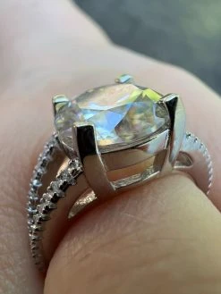 Real Moissanite Halo Engagement Promise Ring 925 Silver Diamond Test ✅ 4 Sizes -Harlem Bling Shop harlembling real moissanite halo engagement promise ring 925 silver diamond test 4 sizes 98337.1664302072