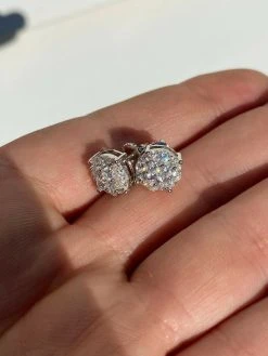 Real MOISSANITE Iced Hip Hop Mens Earrings Cluster Round Studs Pass Diamond Test 18 Real MOISSANITE Iced Hip Hop Mens Earrings Cluster Round Studs Pass Diamond Test -Harlem Bling Shop harlembling real moissanite iced hip hop mens earrings cluster round studs pass diamond test 22492.1664357725