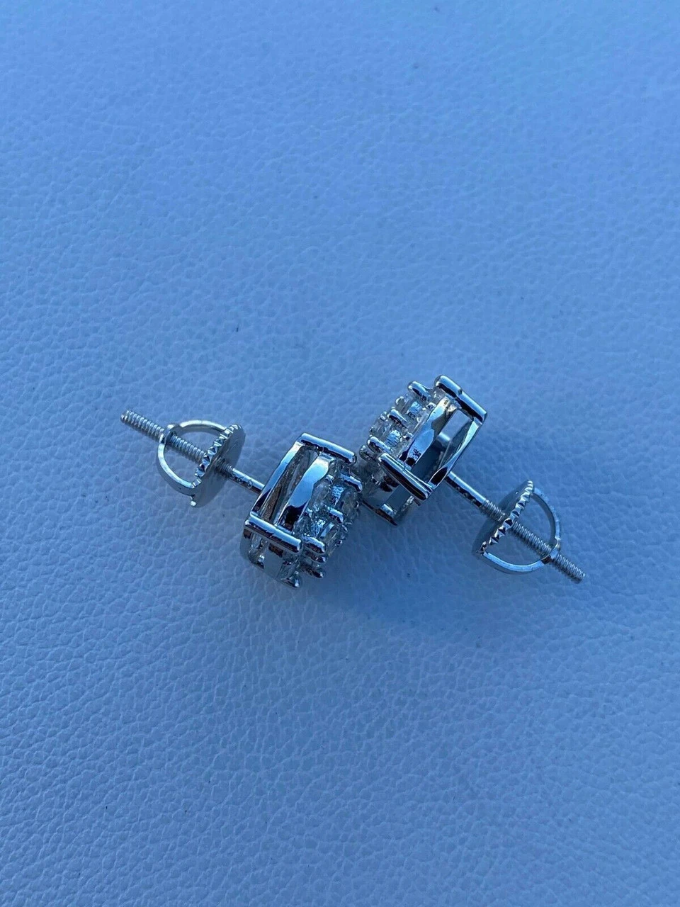 Real MOISSANITE Iced Hip Hop Mens Earrings Cluster Round Studs Pass Diamond Test 10 Real MOISSANITE Iced Hip Hop Mens Earrings Cluster Round Studs Pass Diamond Test - Image 8