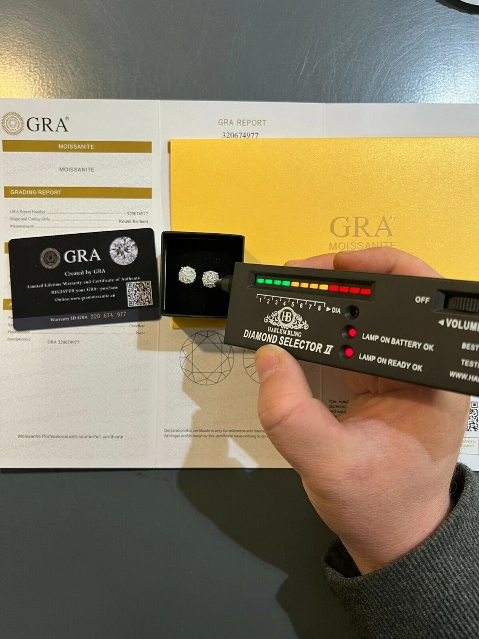 Real MOISSANITE Iced Hip Hop Mens Earrings Cluster Round Studs Pass Diamond Test 13 Real MOISSANITE Iced Hip Hop Mens Earrings Cluster Round Studs Pass Diamond Test - Image 11