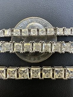 REAL MOISSANITE Iced Square Princess Cut Tennis Bracelet 925 Silver 3-5mm 6-8.5" 28 REAL MOISSANITE Iced Square Princess Cut Tennis Bracelet 925 Silver 3-5mm 6-8.5" -Harlem Bling Shop harlembling real moissanite iced square princess cut tennis bracelet 925 silver 3 5mm 6 8.5 05834.1697164435