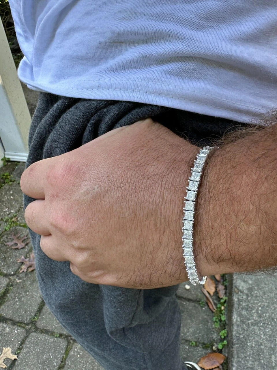 REAL MOISSANITE Iced Square Princess Cut Tennis Bracelet 925 Silver 3-5mm 6-8.5" 21 REAL MOISSANITE Iced Square Princess Cut Tennis Bracelet 925 Silver 3-5mm 6-8.5" - Image 19