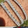 REAL MOISSANITE Iced Square Princess Cut Tennis Bracelet 925 Silver 3-5mm 6-8.5" -Harlem Bling Shop harlembling real moissanite iced square princess cut tennis bracelet 925 silver 3 5mm 6 8.5 88343.1697164309