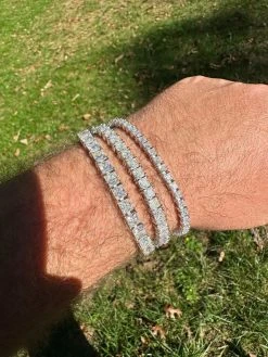 REAL MOISSANITE Iced Square Princess Cut Tennis Bracelet 925 Silver 3-5mm 6-8.5" 35 REAL MOISSANITE Iced Square Princess Cut Tennis Bracelet 925 Silver 3-5mm 6-8.5" -Harlem Bling Shop harlembling real moissanite iced square princess cut tennis bracelet 925 silver 3 5mm 6 8.5 93138.1697164555