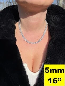 REAL MOISSANITE Iced Square Princess Cut Tennis Chain Necklace 925 Silver 3-5mm 31 REAL MOISSANITE Iced Square Princess Cut Tennis Chain Necklace 925 Silver 3-5mm -Harlem Bling Shop harlembling real moissanite iced square princess cut tennis chain necklace 925 silver 3 5mm 20478.1697164379