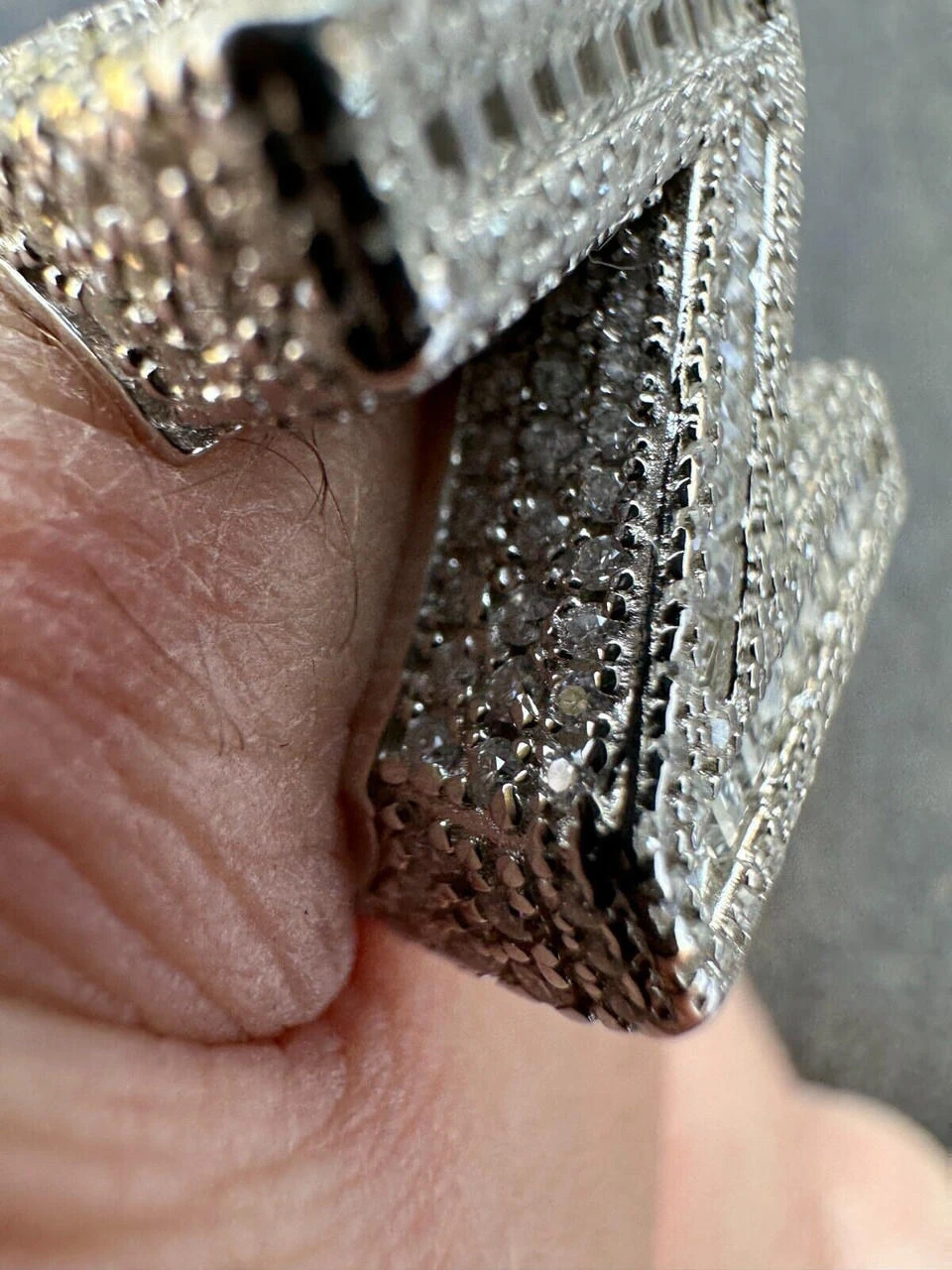 Real MOISSANITE Large Initial Letter Ring Iced Baguette Hip Hop 925 Silver A-Z 15 Real MOISSANITE Large Initial Letter Ring Iced Baguette Hip Hop 925 Silver A-Z - Image 13