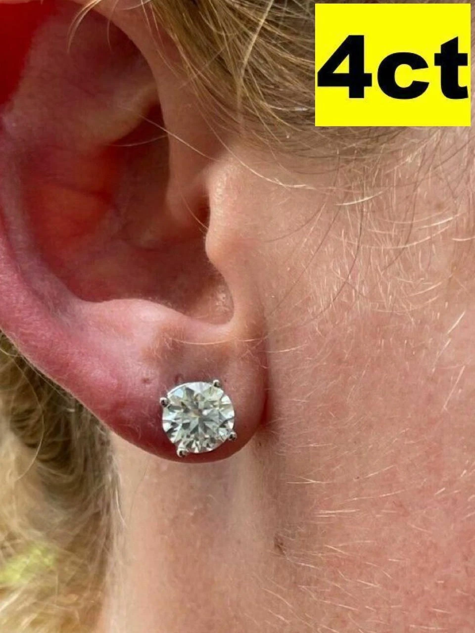 Real Moissanite Pushback Stud Earrings 925 Silver Hip Hop Mens Ladies 3mm-10mm 18 Real Moissanite Pushback Stud Earrings 925 Silver Hip Hop Mens Ladies 3mm-10mm - Image 16