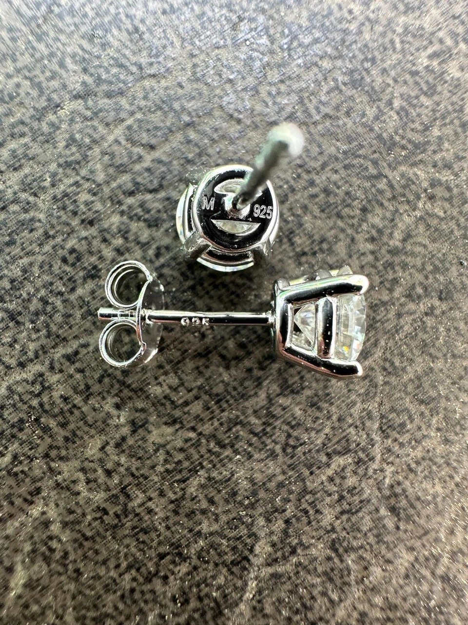 Real Moissanite Pushback Stud Earrings 925 Silver Hip Hop Mens Ladies 3mm-10mm 6 Real Moissanite Pushback Stud Earrings 925 Silver Hip Hop Mens Ladies 3mm-10mm - Image 4