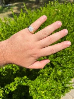 Real MOISSANITE Ring 14k Gold Plated 925 Silver Hip Hop Iced Pass Diamond Tester -Harlem Bling Shop harlembling real moissanite ring 14k gold plated 925 silver hip hop iced pass diamond tester 33259.1664302090