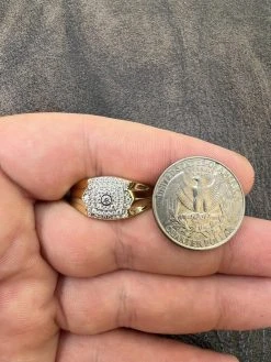 Real MOISSANITE Ring 14k Gold Plated 925 Silver Hip Hop Iced Pass Diamond Tester -Harlem Bling Shop harlembling real moissanite ring 14k gold plated 925 silver hip hop iced pass diamond tester 71353.1664301608