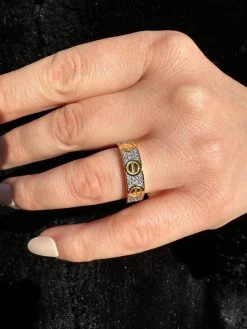 Real Moissanite "Screw" Eternity Band Love Ring 14k Gold Vermeil 925 Silver 5mm -Harlem Bling Shop harlembling real moissanite screw eternity band love ring 14k gold vermeil 925 silver 5mm 15532.1700020714