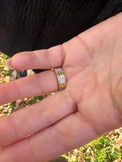 Real Moissanite "Screw" Eternity Band Love Ring 14k Gold Vermeil 925 Silver 5mm -Harlem Bling Shop harlembling real moissanite screw eternity band love ring 14k gold vermeil 925 silver 5mm 18131.1700020710