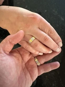 Real Moissanite "Screw" Eternity Band Love Ring 14k Gold Vermeil 925 Silver 5mm -Harlem Bling Shop harlembling real moissanite screw eternity band love ring 14k gold vermeil 925 silver 5mm 33947.1700020740