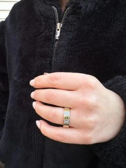 Real Moissanite "Screw" Eternity Band Love Ring 14k Gold Vermeil 925 Silver 5mm -Harlem Bling Shop harlembling real moissanite screw eternity band love ring 14k gold vermeil 925 silver 5mm 45891.1700020723