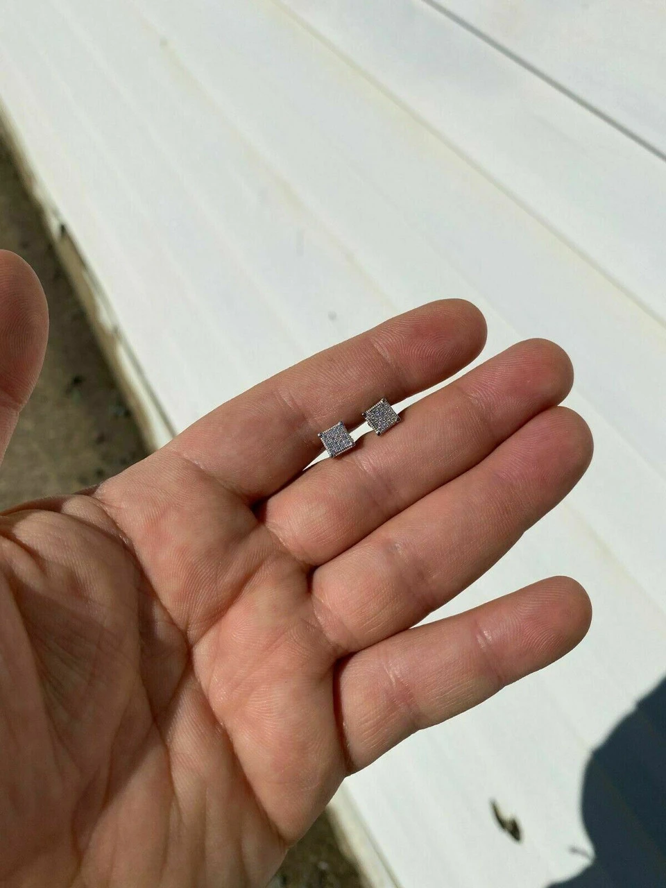 Real Moissanite Silver Small Cube Iced Hip Hop Earrings Stud Pass Diamond Tester 8 Real Moissanite Silver Small Cube Iced Hip Hop Earrings Stud Pass Diamond Tester - Image 6