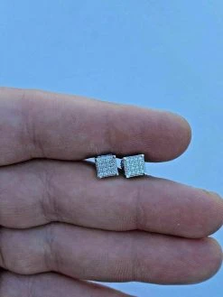 Real Moissanite Silver Small Cube Iced Hip Hop Earrings Stud Pass Diamond Tester 20 Real Moissanite Silver Small Cube Iced Hip Hop Earrings Stud Pass Diamond Tester -Harlem Bling Shop harlembling real moissanite silver small cube iced hip hop earrings stud pass diamond tester 45672.1664359398