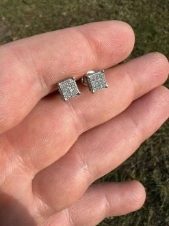 Real Moissanite Silver Small Cube Iced Hip Hop Earrings Stud Pass Diamond Tester 25 Real Moissanite Silver Small Cube Iced Hip Hop Earrings Stud Pass Diamond Tester -Harlem Bling Shop harlembling real moissanite silver small cube iced hip hop earrings stud pass diamond tester 91565.1664355284