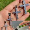 Real MOISSANITE Solid 10k White Gold Iced Tennis Cross Pendant Necklace 5 Sizes 1 Real MOISSANITE Solid 10k White Gold Iced Tennis Cross Pendant Necklace 5 Sizes -Harlem Bling Shop harlembling real moissanite solid 10k white gold iced tennis cross pendant necklace 5 sizes 41052.1696645530