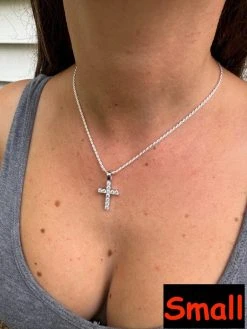 Real MOISSANITE Solid 10k White Gold Iced Tennis Cross Pendant Necklace 5 Sizes 30 Real MOISSANITE Solid 10k White Gold Iced Tennis Cross Pendant Necklace 5 Sizes -Harlem Bling Shop harlembling real moissanite solid 10k white gold iced tennis cross pendant necklace 5 sizes 74616.1696645550