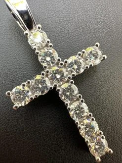 Real MOISSANITE Solid 10k White Gold Iced Tennis Cross Pendant Necklace 5 Sizes 31 Real MOISSANITE Solid 10k White Gold Iced Tennis Cross Pendant Necklace 5 Sizes -Harlem Bling Shop harlembling real moissanite solid 10k white gold iced tennis cross pendant necklace 5 sizes 81779.1696645538