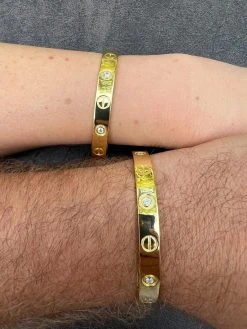 Real MOISSANITE Solid 14k Gold Plated 925 Silver Bangle Bracelet Mens Or Ladies -Harlem Bling Shop harlembling real moissanite solid 14k gold plated 925 silver bangle bracelet mens or ladies 83168.1665236148