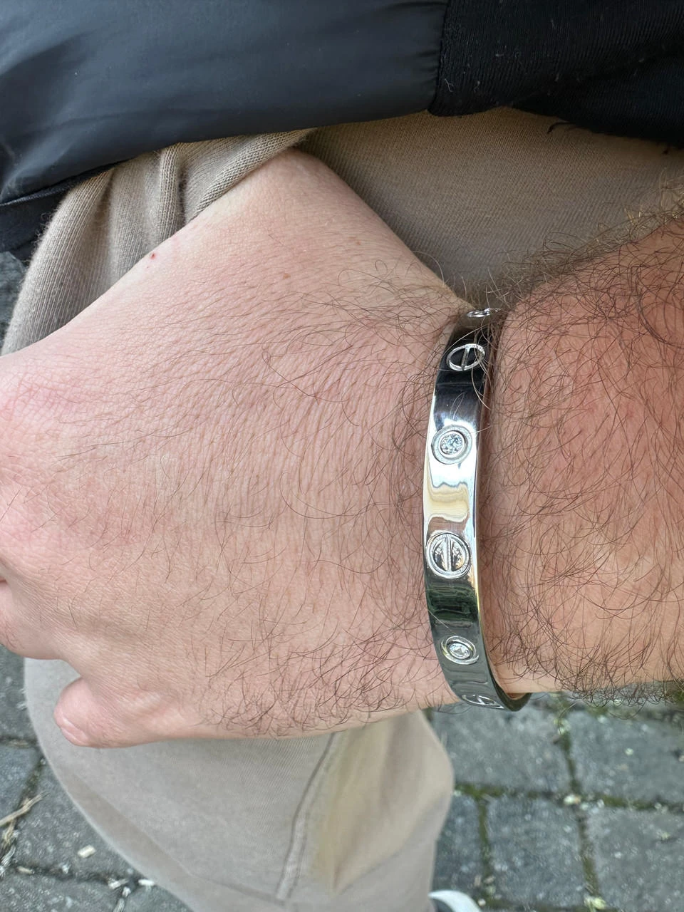 Real MOISSANITE Solid 925 Silver Bangle Bracelet Mens Or Ladies 11 Real MOISSANITE Solid 925 Silver Bangle Bracelet Mens Or Ladies - Image 9