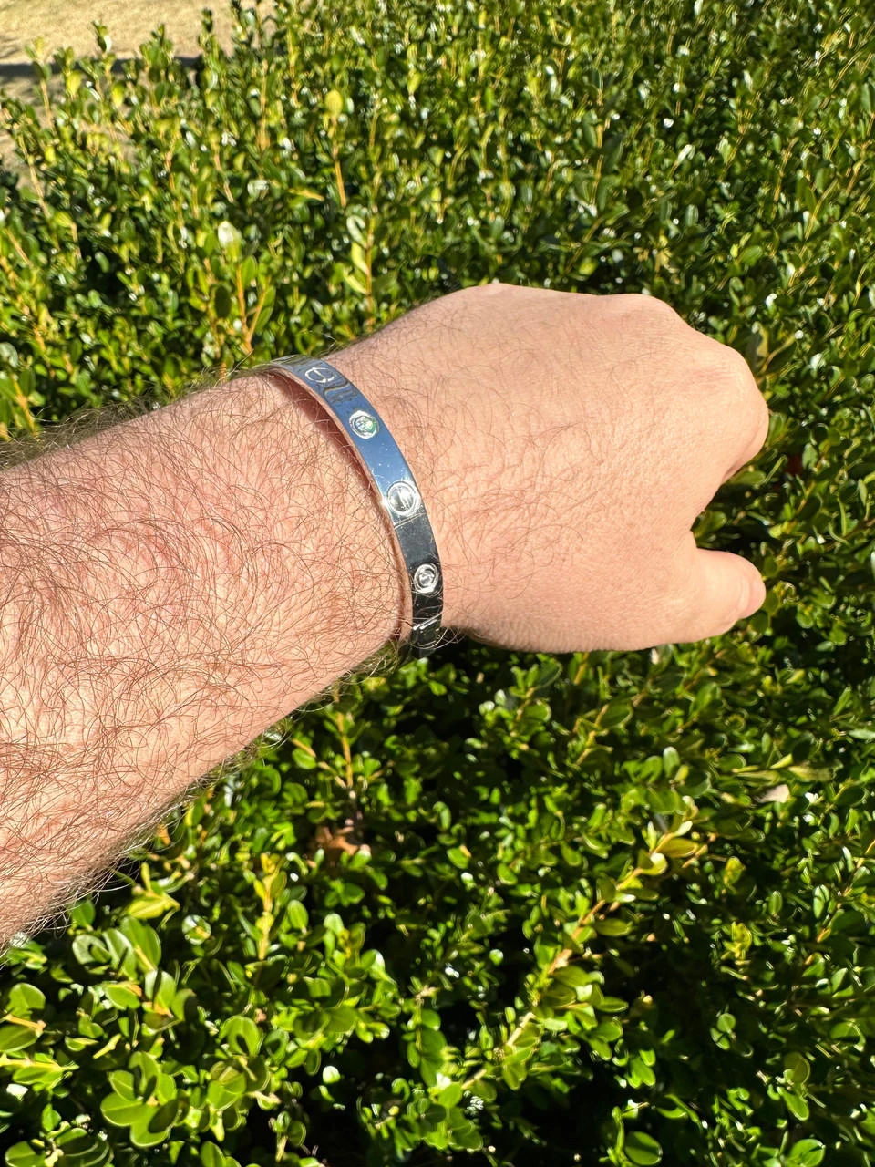 Real MOISSANITE Solid 925 Silver Bangle Bracelet Mens Or Ladies 19 Real MOISSANITE Solid 925 Silver Bangle Bracelet Mens Or Ladies - Image 17