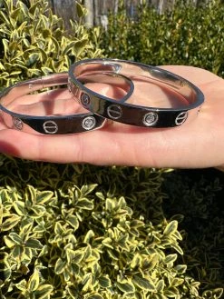 Real MOISSANITE Solid 925 Silver Bangle Bracelet Mens Or Ladies 23 Real MOISSANITE Solid 925 Silver Bangle Bracelet Mens Or Ladies -Harlem Bling Shop harlembling real moissanite solid 925 silver bangle bracelet mens or ladies 81547.1676485232