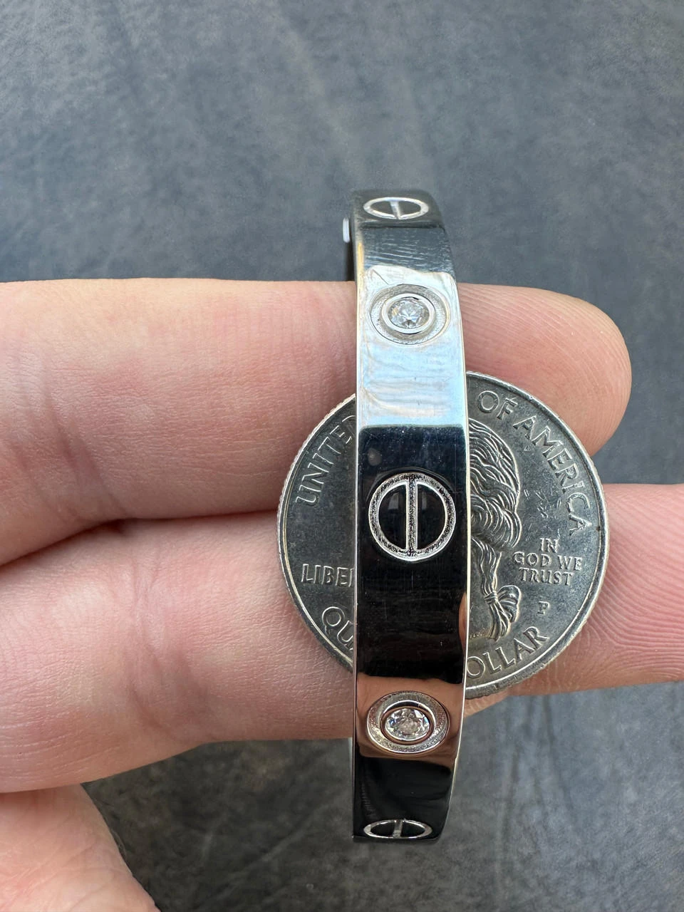 Real MOISSANITE Solid 925 Silver Bangle Bracelet Mens Or Ladies 8 Real MOISSANITE Solid 925 Silver Bangle Bracelet Mens Or Ladies - Image 6