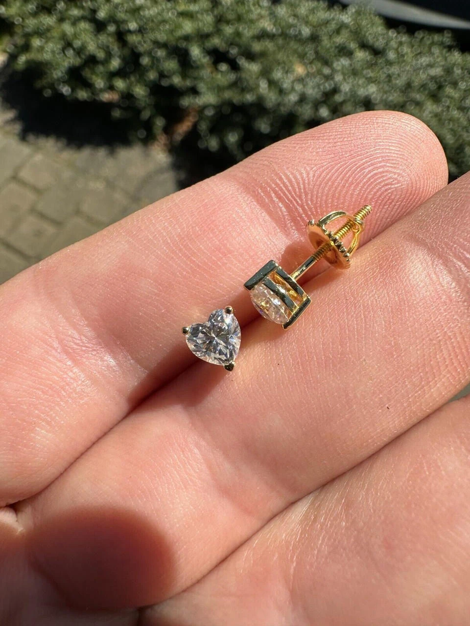 Real Moissanite Solitaire Stud Earrings Heart Shape Cut 14k Gold Over 925 Silver 20 Real Moissanite Solitaire Stud Earrings Heart Shape Cut 14k Gold Over 925 Silver - Image 18