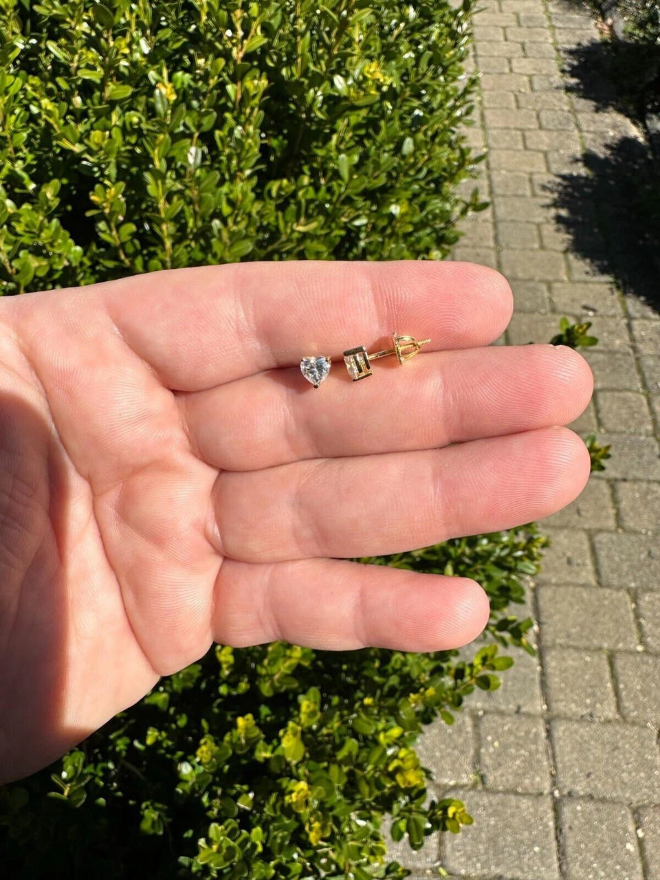 Real Moissanite Solitaire Stud Earrings Heart Shape Cut 14k Gold Over 925 Silver 21 Real Moissanite Solitaire Stud Earrings Heart Shape Cut 14k Gold Over 925 Silver - Image 19