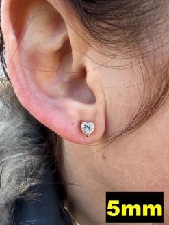 Real Moissanite Solitaire Stud Earrings Heart Shape Cut 14k Gold Over 925 Silver 26 Real Moissanite Solitaire Stud Earrings Heart Shape Cut 14k Gold Over 925 Silver -Harlem Bling Shop harlembling real moissanite solitaire stud earrings heart shape cut 14k gold over 925 silver 28618.1680292077