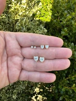Real Moissanite Solitaire Stud Earrings Heart Shape Cut 14k Gold Over 925 Silver 36 Real Moissanite Solitaire Stud Earrings Heart Shape Cut 14k Gold Over 925 Silver -Harlem Bling Shop harlembling real moissanite solitaire stud earrings heart shape cut 14k gold over 925 silver 42890.1680292058