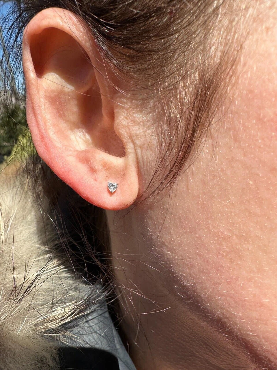 Real Moissanite Solitaire Stud Earrings Heart Shaped Fancy Cut 925 Silver 3-7mm 15 Real Moissanite Solitaire Stud Earrings Heart Shaped Fancy Cut 925 Silver 3-7mm - Image 13