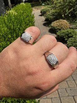 Real MOISSANITE Square Pinky Ring 925 Silver Hip Hop Iced Pass Diamond Tester 17 Real MOISSANITE Square Pinky Ring 925 Silver Hip Hop Iced Pass Diamond Tester -Harlem Bling Shop harlembling real moissanite square pinky ring 925 silver hip hop iced pass diamond tester 14508.1664300797