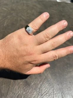 Real MOISSANITE Square Pinky Ring 925 Silver Hip Hop Iced Pass Diamond Tester 21 Real MOISSANITE Square Pinky Ring 925 Silver Hip Hop Iced Pass Diamond Tester -Harlem Bling Shop harlembling real moissanite square pinky ring 925 silver hip hop iced pass diamond tester 78532.1664302378