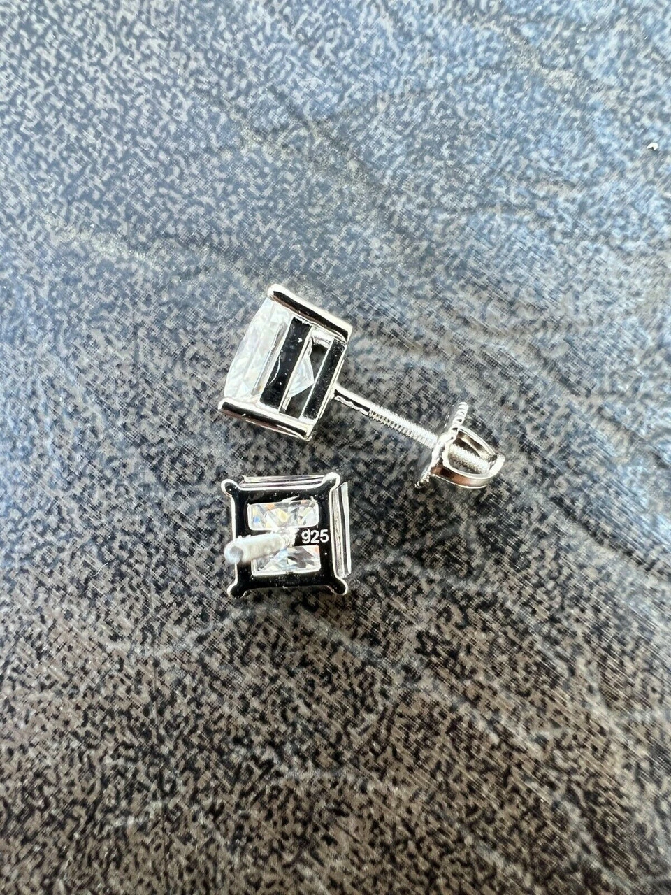 Real MOISSANITE Square Princess Stud Earrings 925 Silver Passes Diamond Tester 7 Real MOISSANITE Square Princess Stud Earrings 925 Silver Passes Diamond Tester - Image 5