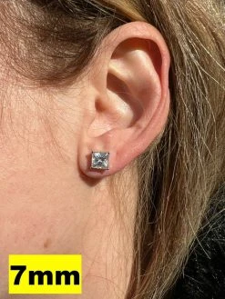 Real MOISSANITE Square Princess Stud Earrings 925 Silver Passes Diamond Tester 23 Real MOISSANITE Square Princess Stud Earrings 925 Silver Passes Diamond Tester -Harlem Bling Shop harlembling real moissanite square princess stud earrings 925 silver passes diamond tester 39827.1664359657