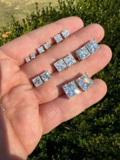 Real MOISSANITE Square Princess Stud Earrings 925 Silver Passes Diamond Tester 16 Real MOISSANITE Square Princess Stud Earrings 925 Silver Passes Diamond Tester -Harlem Bling Shop harlembling real moissanite square princess stud earrings 925 silver passes diamond tester 55227.1664355605
