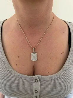Real MOISSANITE Stone 14k Rose Gold Vermeil Dog Tag Iced HipHop Pendant Necklace 20 Real MOISSANITE Stone 14k Rose Gold Vermeil Dog Tag Iced HipHop Pendant Necklace -Harlem Bling Shop harlembling real moissanite stone 14k rose gold vermeil dog tag iced hiphop pendant necklace 56074.1664359636
