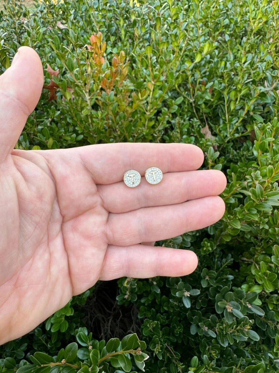 Real Moissanite Stud Earrings 925 Silver Iced Hip Hop Letter Initial Letter A-Z 12 Real Moissanite Stud Earrings 925 Silver Iced Hip Hop Letter Initial Letter A-Z - Image 10