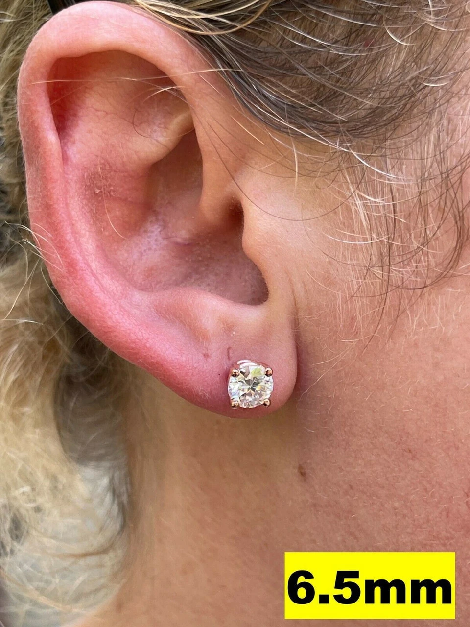 Real Moissanite Stud Earrings Diamond Tester Size 0.4-8ct 14k Rose Gold Vermeil 12 Real Moissanite Stud Earrings Diamond Tester Size 0.4-8ct 14k Rose Gold Vermeil - Image 10