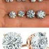 Real Moissanite Stud Earrings Diamond Tester Size 0.4-8ct 14k Rose Gold Vermeil 1 Real Moissanite Stud Earrings Diamond Tester Size 0.4-8ct 14k Rose Gold Vermeil -Harlem Bling Shop harlembling real moissanite stud earrings diamond tester size 0.4 8ct 14k rose gold vermeil 79977.1664388946
